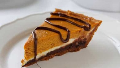 Photo of Cheesecake à la citrouille avec un soupçon de chocolat