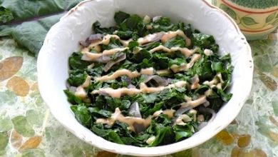 Photo of Chou frisé sauté avec sauce tahini-citron