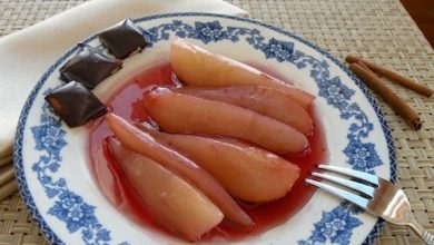 Photo of Compote de poires épicées au vin rouge