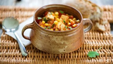 Photo of Compote de tofu au maïs et aux tomates