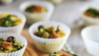 Photo of Coupes de frittata au jambon fumé, au chou frisé et aux olives