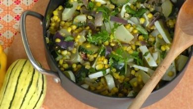 Photo of Courge d’été au maïs et piments verts
