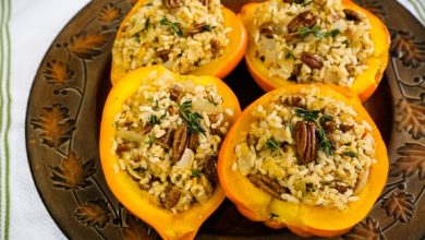 Photo of Courge farcie au riz et aux pacanes