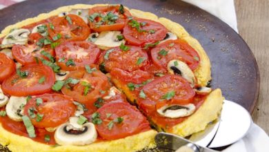 Photo of Croûte à pizza à la polenta (sans gluten)