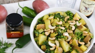 Photo of Pommes de terre au cari avec petits pois et noix de cajou