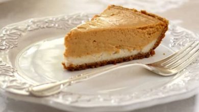 Photo of Gâteau au fromage à la citrouille double couche végétalien