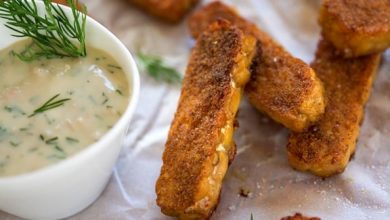Photo of Frites au tempeh avec mayonnaise au raifort et à l’aneth