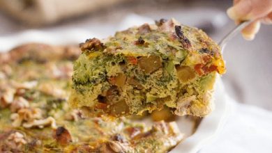 Photo of Frittata de poulet au brocoli avec navets, tomates séchées et noix