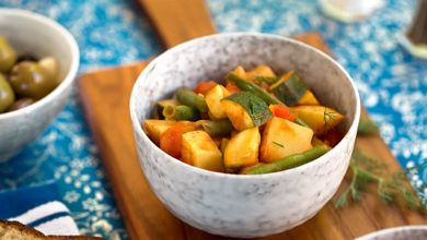 Photo of Ragoût de pommes de terre à la grecque avec courgettes et haricots verts