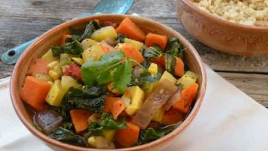 Photo of Ragoût de chou frisé, courge jaune et patate douce