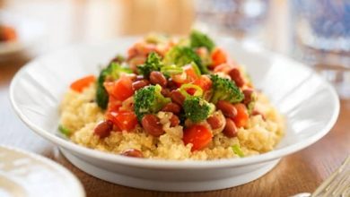 Photo of Haricots rouges miso-gingembre avec quinoa et brocoli