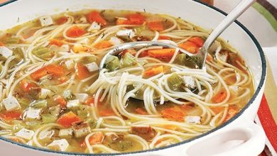Photo of Soupe végétalienne aux nouilles «Chick-Un»