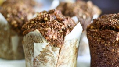 Photo of Muffins au son aux poires fraîches et aux figues séchées