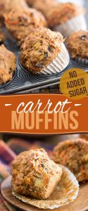 Fabriqués avec rien d'autre que des ingrédients sains, ces muffins aux carottes sans sucre ajouté pourraient faire partie d'un petit-déjeuner sain et constitueraient une collation saine.