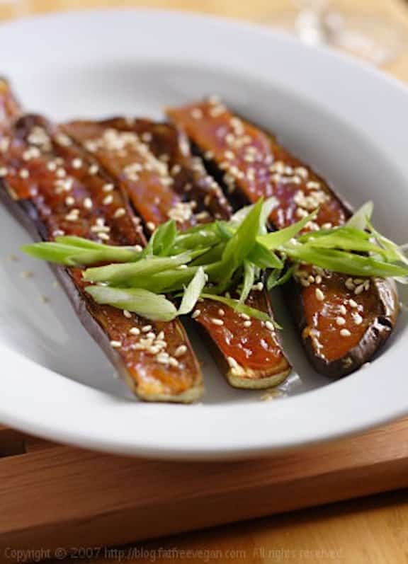 Recette d'apéritif d'aubergine au miso japonais