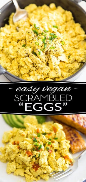 Une alternative végétalienne rapide, facile et délicieuse aux œufs brouillés, ce Eggy Tofu Scramble est vraiment le remplacement ultime.  En fait, c'est tellement bon que vous pourriez même le préférer à la vraie affaire!