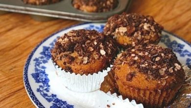 Photo of Muffins aux pépites de chocolat double orange