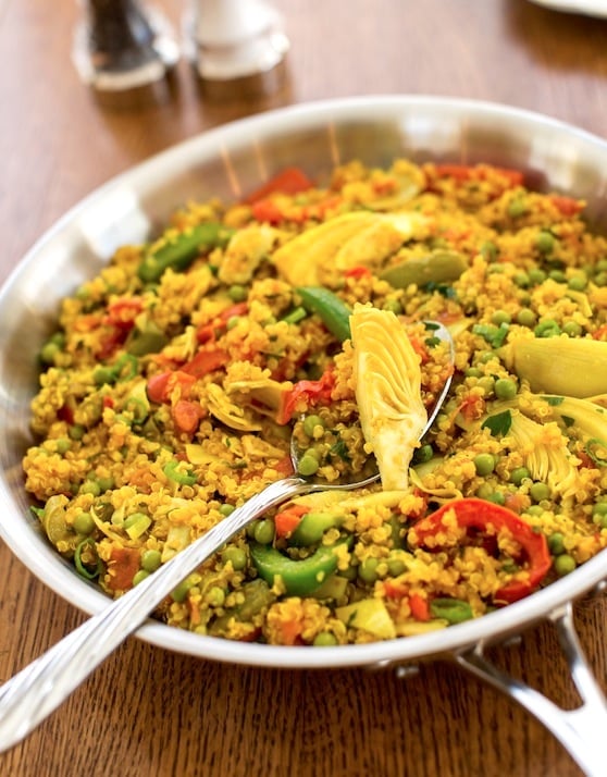 Recette rapide de paella au quinoa