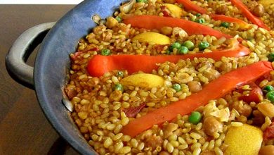Photo of Paella espagnole aux légumes et pois chiches