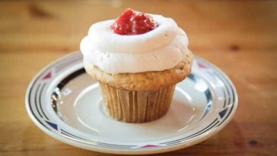 Photo of Petits gâteaux sablés aux fraises et à la noix de coco sans gluten