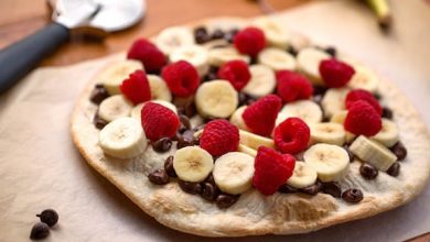Photo of Pizza aux bananes et chocolat