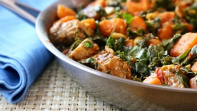 Photo of Poêlée de tempeh, de chou frisé et de patates douces