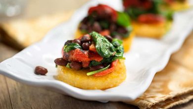 Photo of Polenta aux haricots noirs et épinards