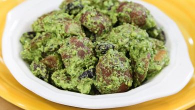 Photo of Pommes de terre nouvelles au persil et pesto aux amandes