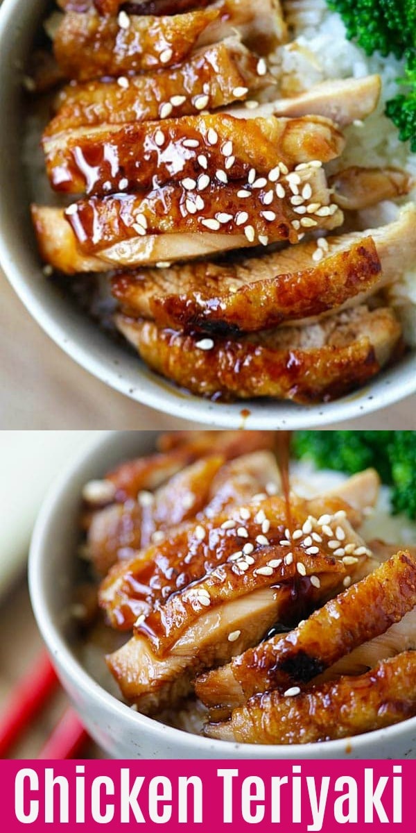 Poulet Teriyaki facile - le plat de poulet japonais le plus populaire.  Apprenez à préparer le meilleur teriyaki de poulet de tous les temps avec seulement quatre ingrédients et une vidéo de cuisine étape par étape |  rasamalaysia.com