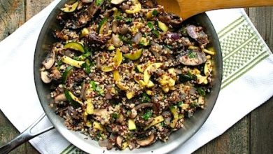 Photo of Quinoa aux courges et champignons mélangés