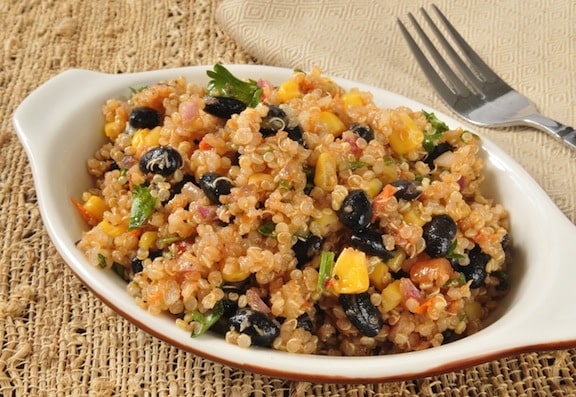 recette de quinoa et haricots noirs