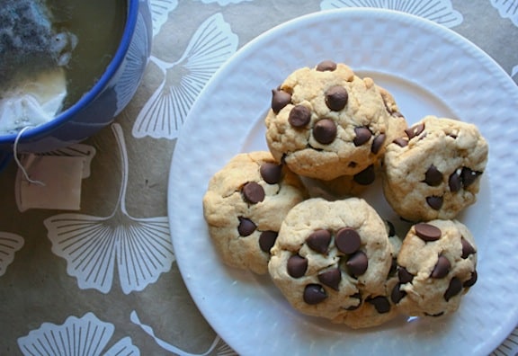 Biscuits végétaliens aux pépites de chocolat à la menthe