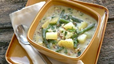 Photo of Soupe froide de pommes de terre, haricots verts et quinoa