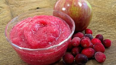 Photo of Relish crue facile aux canneberges et aux pommes