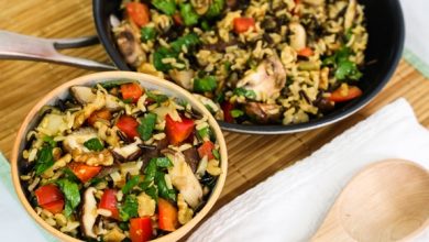 Photo of Riz sauvage aux noix et pilaf aux champignons