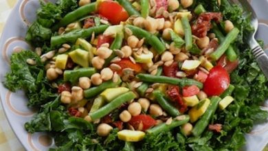 Photo of Salade de courge d’été, haricots verts et pois chiches