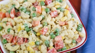 Photo of Salade de macaroni aux confettis de légumes