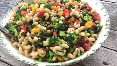 Photo of Salade de pâtes au brocoli, tomates et haricots rouges