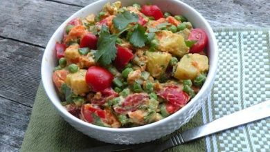 Photo of Salade de pommes de terre au cari et tomates