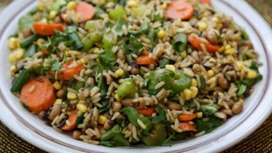 Photo of Salade de riz sauvage au maïs et pois aux yeux noirs