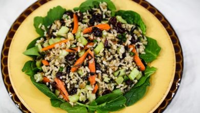 Photo of Salade de riz sauvage aux canneberges et aux noix