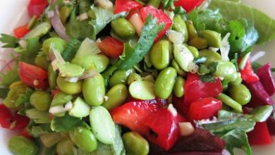 Photo of Salade d’edamame au poivron rouge