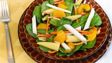 Photo of Salade d’épinards et de petits maïs à saveur d’agrumes