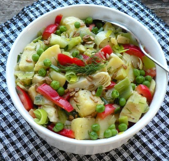 Recette de salade de pommes de terre et poireaux