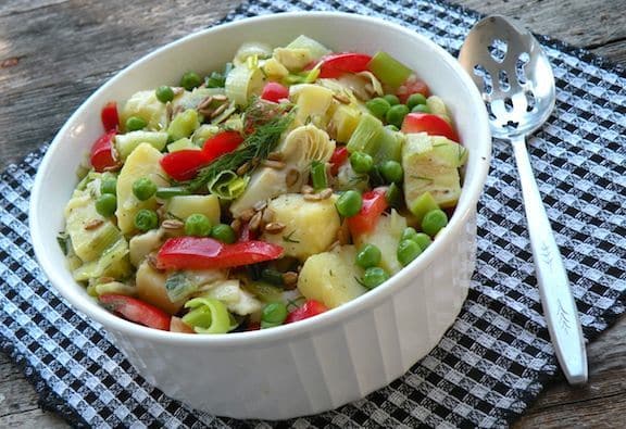 Salade de pommes de terre et poireaux