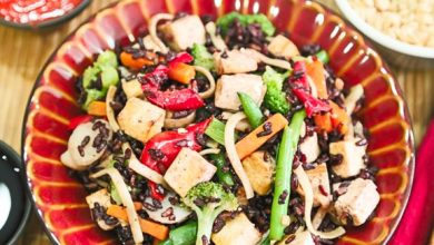 Photo of Sauté asiatique aux arachides avec riz noir
