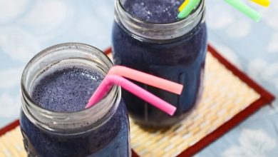 Photo of Smoothie aux noix et aux bleuets