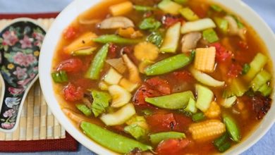 Photo of Soupe aux légumes asiatique piquante et aigre