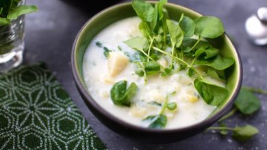 Photo of Soupe aux poireaux et pommes de terre au cresson