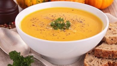 Photo of Soupe crémeuse aux pommes de terre et courges dorées